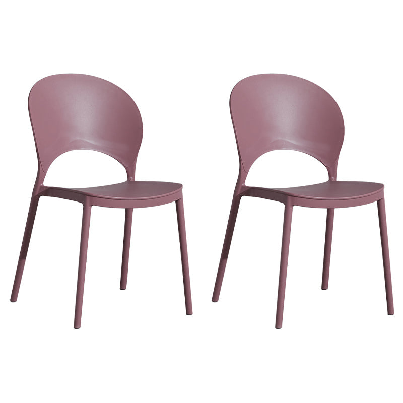Home Nordic Stackable Side Chair Open Back Plastic Kitchen Dining Room Chair Purple 2 Piece Set Clearhalo ' kitchen&dining_furn' 'Dining Chairs' 'Dining Tables & Seating' 'dining_chair' 'furn' 'furn_dining_chair' 'Furniture' 'furniture_dining_chair' 'Kitchen & Dining Furniture' 'kitchen' 3483038