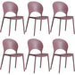 Home Nordic Stackable Side Chair Open Back Plastic Kitchen Dining Room Chair Purple 6 Piece Set Clearhalo ' kitchen&dining_furn' 'Dining Chairs' 'Dining Tables & Seating' 'dining_chair' 'furn' 'furn_dining_chair' 'Furniture' 'furniture_dining_chair' 'Kitchen & Dining Furniture' 'kitchen' 3483040