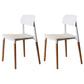 Nordic Style Dining Room Chair Open Back Dining Side Chair with Solid Wood Legs White 2 Piece Set Clearhalo ' kitchen&dining_furn' 'Dining Chairs' 'Dining Tables & Seating' 'dining_chair' 'furn' 'furn_dining_chair' 'Furniture' 'furniture_dining_chair' 'Kitchen & Dining Furniture' 'kitchen' 3483044