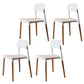Nordic Style Dining Room Chair Open Back Dining Side Chair with Solid Wood Legs White 4 Piece Set Clearhalo ' kitchen&dining_furn' 'Dining Chairs' 'Dining Tables & Seating' 'dining_chair' 'furn' 'furn_dining_chair' 'Furniture' 'furniture_dining_chair' 'Kitchen & Dining Furniture' 'kitchen' 3483046