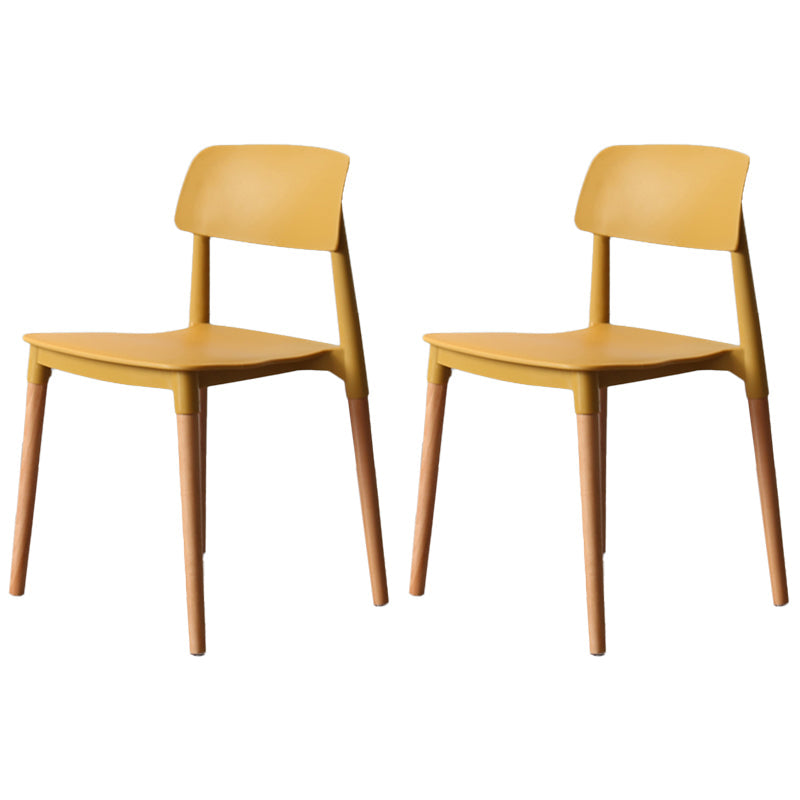 Nordic Style Dining Room Chair Open Back Dining Side Chair with Solid Wood Legs Ginger 2 Piece Set Clearhalo ' kitchen&dining_furn' 'Dining Chairs' 'Dining Tables & Seating' 'dining_chair' 'furn' 'furn_dining_chair' 'Furniture' 'furniture_dining_chair' 'Kitchen & Dining Furniture' 'kitchen' 3483050