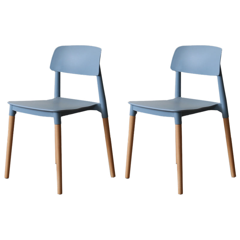 Nordic Style Dining Room Chair Open Back Dining Side Chair with Solid Wood Legs Gray-Blue 2 Piece Set Clearhalo ' kitchen&dining_furn' 'Dining Chairs' 'Dining Tables & Seating' 'dining_chair' 'furn' 'furn_dining_chair' 'Furniture' 'furniture_dining_chair' 'Kitchen & Dining Furniture' 'kitchen' 3483059