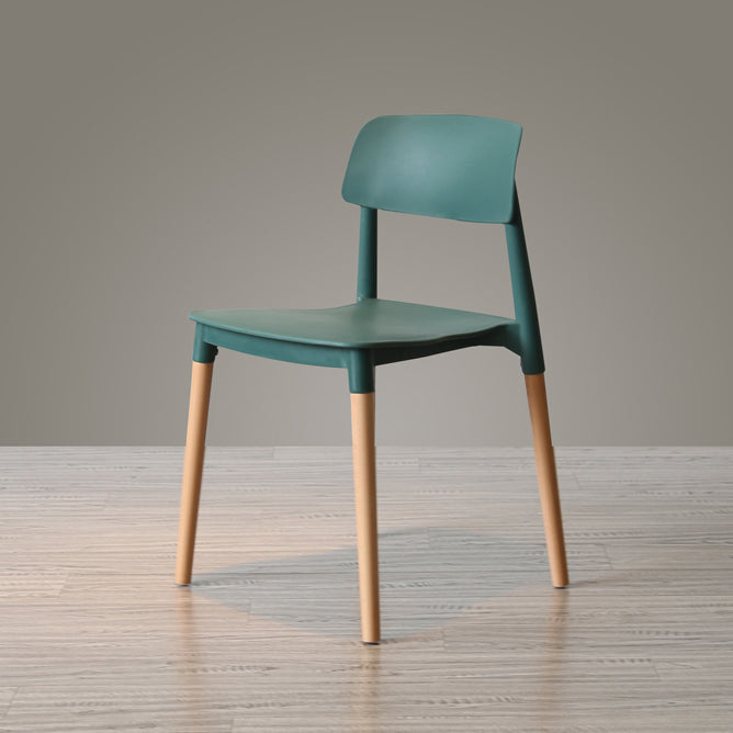 Nordic Style Dining Room Chair Open Back Dining Side Chair with Solid Wood Legs Navy 1 Piece Clearhalo ' kitchen&dining_furn' 'Dining Chairs' 'Dining Tables & Seating' 'dining_chair' 'furn' 'furn_dining_chair' 'Furniture' 'furniture_dining_chair' 'Kitchen & Dining Furniture' 'kitchen' 3483061