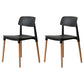 Nordic Style Dining Room Chair Open Back Dining Side Chair with Solid Wood Legs Black 2 Piece Set Clearhalo ' kitchen&dining_furn' 'Dining Chairs' 'Dining Tables & Seating' 'dining_chair' 'furn' 'furn_dining_chair' 'Furniture' 'furniture_dining_chair' 'Kitchen & Dining Furniture' 'kitchen' 3483065