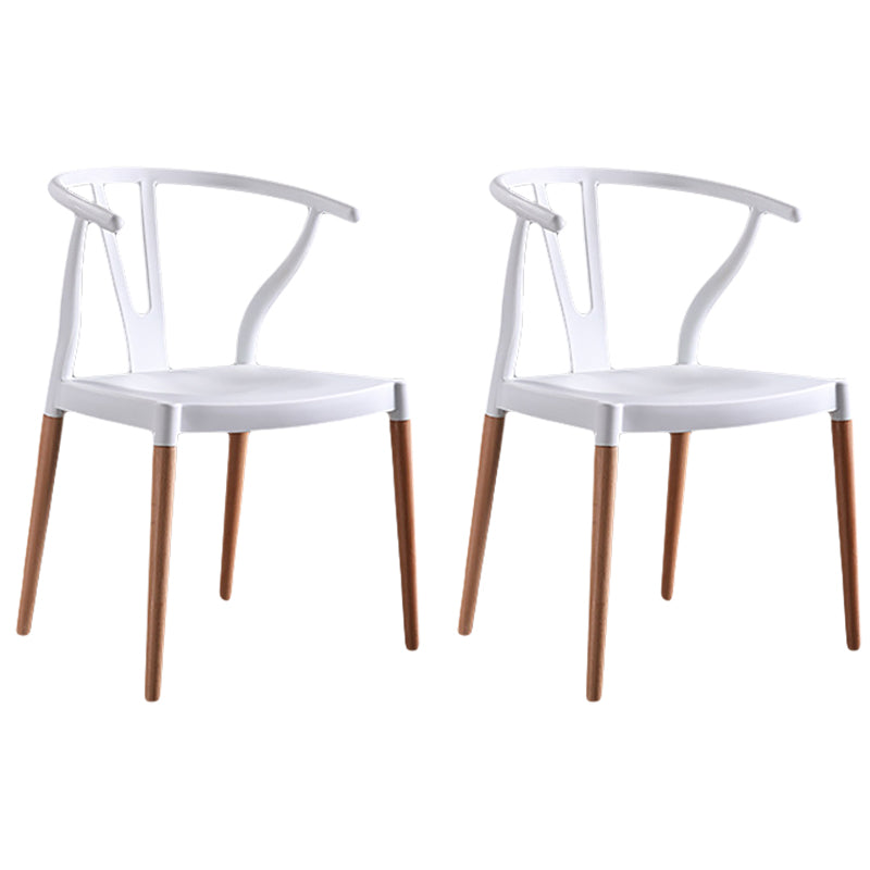 Minimalist Solid Wood Kitchen Dining Arm Chair Bone Fork Dining Arm Chair White 2 Piece Set Clearhalo ' kitchen&dining_furn' 'Dining Chairs' 'Dining Tables & Seating' 'dining_chair' 'furn' 'furn_dining_chair' 'Furniture' 'furniture_dining_chair' 'Kitchen & Dining Furniture' 'kitchen' 3483068