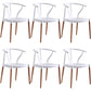 Minimalist Solid Wood Kitchen Dining Arm Chair Bone Fork Dining Arm Chair White 6 Piece Set Clearhalo ' kitchen&dining_furn' 'Dining Chairs' 'Dining Tables & Seating' 'dining_chair' 'furn' 'furn_dining_chair' 'Furniture' 'furniture_dining_chair' 'Kitchen & Dining Furniture' 'kitchen' 3483071