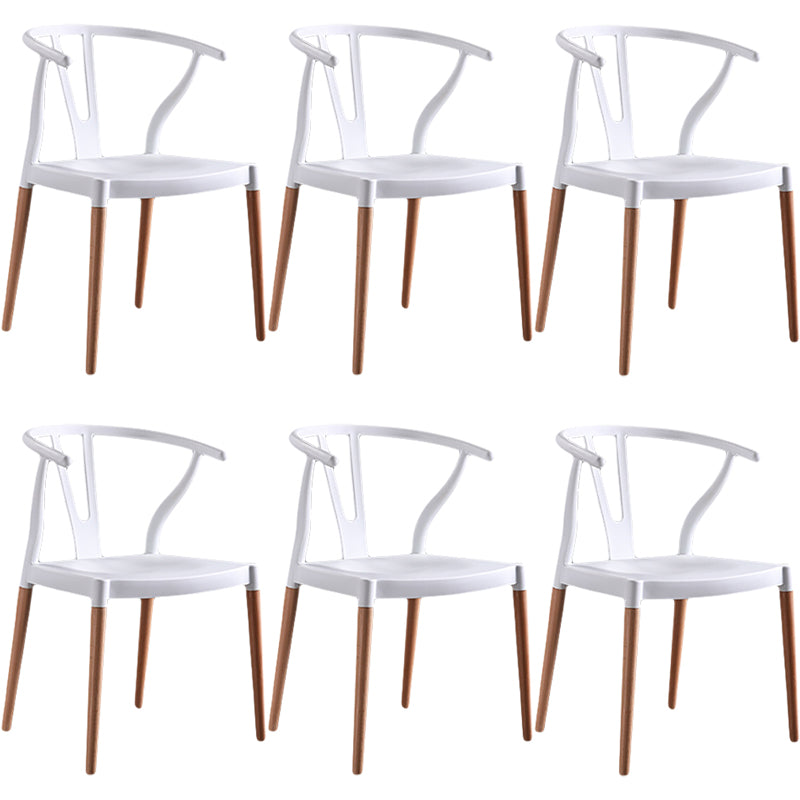 Minimalist Solid Wood Kitchen Dining Arm Chair Bone Fork Dining Arm Chair White 6 Piece Set Clearhalo ' kitchen&dining_furn' 'Dining Chairs' 'Dining Tables & Seating' 'dining_chair' 'furn' 'furn_dining_chair' 'Furniture' 'furniture_dining_chair' 'Kitchen & Dining Furniture' 'kitchen' 3483071