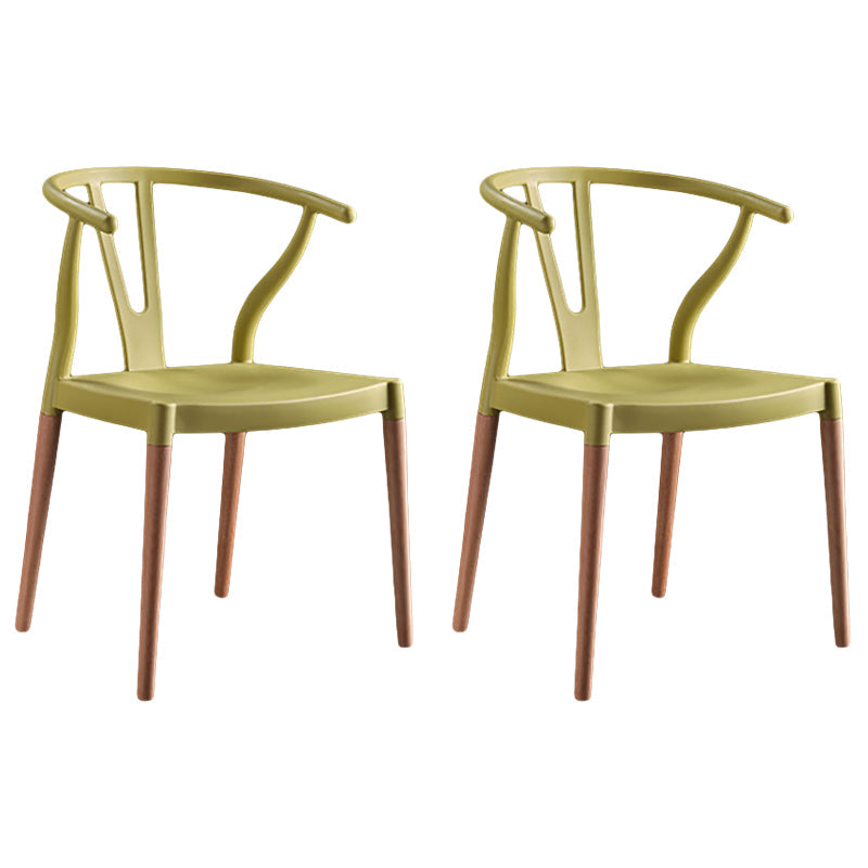 Minimalist Solid Wood Kitchen Dining Arm Chair Bone Fork Dining Arm Chair Tan 2 Piece Set Clearhalo ' kitchen&dining_furn' 'Dining Chairs' 'Dining Tables & Seating' 'dining_chair' 'furn' 'furn_dining_chair' 'Furniture' 'furniture_dining_chair' 'Kitchen & Dining Furniture' 'kitchen' 3483080