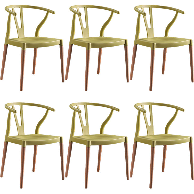 Minimalist Solid Wood Kitchen Dining Arm Chair Bone Fork Dining Arm Chair Tan 6 Piece Set Clearhalo ' kitchen&dining_furn' 'Dining Chairs' 'Dining Tables & Seating' 'dining_chair' 'furn' 'furn_dining_chair' 'Furniture' 'furniture_dining_chair' 'Kitchen & Dining Furniture' 'kitchen' 3483083