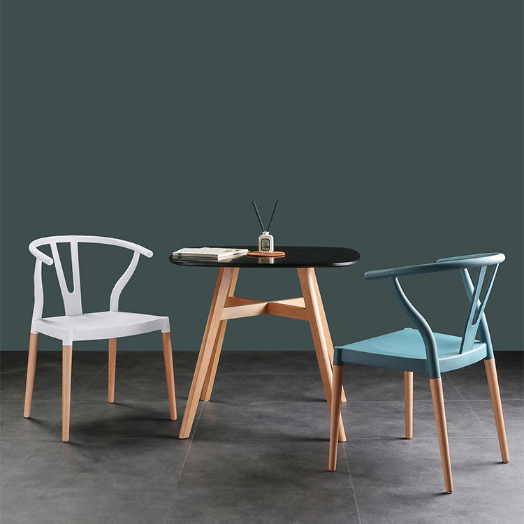 Minimalist Solid Wood Kitchen Dining Arm Chair Bone Fork Dining Arm Chair Clearhalo ' kitchen&dining_furn' 'Dining Chairs' 'Dining Tables & Seating' 'dining_chair' 'furn' 'furn_dining_chair' 'Furniture' 'furniture_dining_chair' 'Kitchen & Dining Furniture' 'kitchen' 3483091