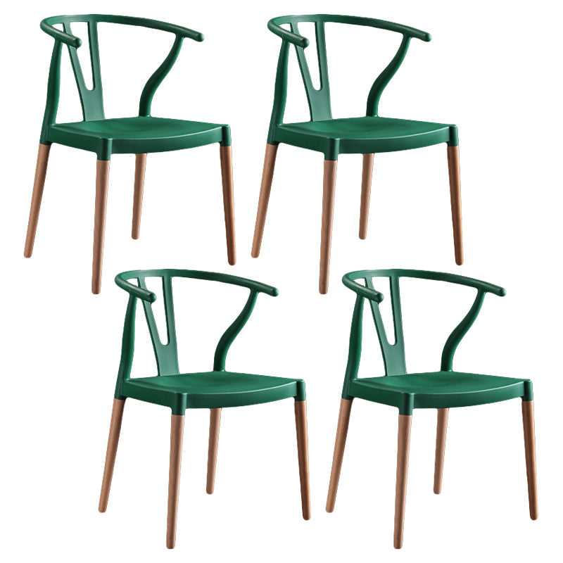 Minimalist Solid Wood Kitchen Dining Arm Chair Bone Fork Dining Arm Chair Green 4 Piece Set Clearhalo ' kitchen&dining_furn' 'Dining Chairs' 'Dining Tables & Seating' 'dining_chair' 'furn' 'furn_dining_chair' 'Furniture' 'furniture_dining_chair' 'Kitchen & Dining Furniture' 'kitchen' 3483094
