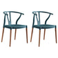 Minimalist Solid Wood Kitchen Dining Arm Chair Bone Fork Dining Arm Chair Dark Blue 2 Piece Set Clearhalo ' kitchen&dining_furn' 'Dining Chairs' 'Dining Tables & Seating' 'dining_chair' 'furn' 'furn_dining_chair' 'Furniture' 'furniture_dining_chair' 'Kitchen & Dining Furniture' 'kitchen' 3483097