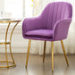 Glam Dining Room Chair 23'' Wide Solid Back Chair with 4 Metal Legs for Home Use Purple 1 Piece Clearhalo ' kitchen&dining_furn' 'Dining Chairs' 'Dining Tables & Seating' 'dining_chair' 'furn' 'furn_dining_chair' 'Furniture' 'furniture_dining_chair' 'Kitchen & Dining Furniture' 'kitchen' 3483110