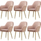 Glam Dining Room Chair 23'' Wide Solid Back Chair with 4 Metal Legs for Home Use Cameo Brown 6 Piece Set Clearhalo ' kitchen&dining_furn' 'Dining Chairs' 'Dining Tables & Seating' 'dining_chair' 'furn' 'furn_dining_chair' 'Furniture' 'furniture_dining_chair' 'Kitchen & Dining Furniture' 'kitchen' 3483138