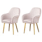 Glam Dining Room Chair 23'' Wide Solid Back Chair with 4 Metal Legs for Home Use Light Gray 2 Piece Set Clearhalo ' kitchen&dining_furn' 'Dining Chairs' 'Dining Tables & Seating' 'dining_chair' 'furn' 'furn_dining_chair' 'Furniture' 'furniture_dining_chair' 'Kitchen & Dining Furniture' 'kitchen' 3483148