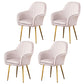 Glam Dining Room Chair 23'' Wide Solid Back Chair with 4 Metal Legs for Home Use Light Gray 4 Piece Set Clearhalo ' kitchen&dining_furn' 'Dining Chairs' 'Dining Tables & Seating' 'dining_chair' 'furn' 'furn_dining_chair' 'Furniture' 'furniture_dining_chair' 'Kitchen & Dining Furniture' 'kitchen' 3483149