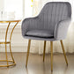Glam Dining Room Chair 23'' Wide Solid Back Chair with 4 Metal Legs for Home Use Dark Gray 1 Piece Clearhalo ' kitchen&dining_furn' 'Dining Chairs' 'Dining Tables & Seating' 'dining_chair' 'furn' 'furn_dining_chair' 'Furniture' 'furniture_dining_chair' 'Kitchen & Dining Furniture' 'kitchen' 3483151