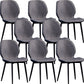 Modern Leather Armless Dining Chairs Wingback Side Chair with Black Legs Grey 8 Piece Set Clearhalo ' kitchen&dining_furn' 'Dining Chairs' 'Dining Tables & Seating' 'dining_chair' 'furn' 'furn_dining_chair' 'Furniture' 'furniture_dining_chair' 'Kitchen & Dining Furniture' 'kitchen' 3483165