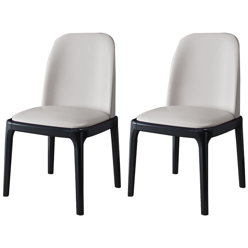 Industrial Wood Dining Side Chairs Armless Dining Chair (Set of 2/4/6) White 2 Piece Set Black Clearhalo ' kitchen&dining_furn' 'Dining Chairs' 'Dining Tables & Seating' 'dining_chair' 'furn' 'furn_dining_chair' 'Furniture' 'furniture_dining_chair' 'Kitchen & Dining Furniture' 'kitchen' 3483248