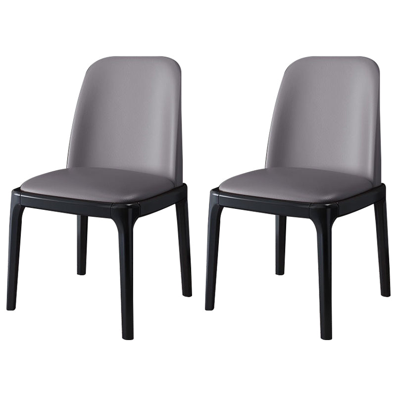 Industrial Wood Dining Side Chairs Armless Dining Chair (Set of 2/4/6) Light Gray 2 Piece Set Black Clearhalo ' kitchen&dining_furn' 'Dining Chairs' 'Dining Tables & Seating' 'dining_chair' 'furn' 'furn_dining_chair' 'Furniture' 'furniture_dining_chair' 'Kitchen & Dining Furniture' 'kitchen' 3483253