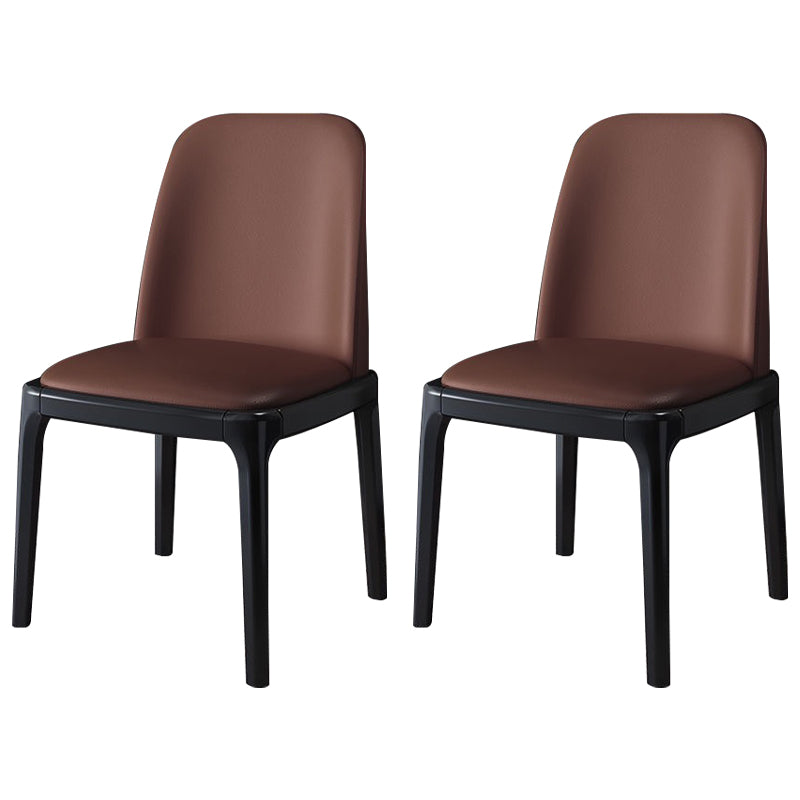 Industrial Wood Dining Side Chairs Armless Dining Chair (Set of 2/4/6) Coffee 2 Piece Set Black Clearhalo ' kitchen&dining_furn' 'Dining Chairs' 'Dining Tables & Seating' 'dining_chair' 'furn' 'furn_dining_chair' 'Furniture' 'furniture_dining_chair' 'Kitchen & Dining Furniture' 'kitchen' 3483260