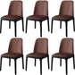 Industrial Wood Dining Side Chairs Armless Dining Chair (Set of 2/4/6) Coffee 6 Piece Set Black Clearhalo ' kitchen&dining_furn' 'Dining Chairs' 'Dining Tables & Seating' 'dining_chair' 'furn' 'furn_dining_chair' 'Furniture' 'furniture_dining_chair' 'Kitchen & Dining Furniture' 'kitchen' 3483264