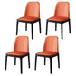 Industrial Wood Dining Side Chairs Armless Dining Chair (Set of 2/4/6) Orange 4 Piece Set Black Clearhalo ' kitchen&dining_furn' 'Dining Chairs' 'Dining Tables & Seating' 'dining_chair' 'furn' 'furn_dining_chair' 'Furniture' 'furniture_dining_chair' 'Kitchen & Dining Furniture' 'kitchen' 3483267