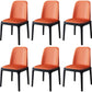 Industrial Wood Dining Side Chairs Armless Dining Chair (Set of 2/4/6) Orange 6 Piece Set Black Clearhalo ' kitchen&dining_furn' 'Dining Chairs' 'Dining Tables & Seating' 'dining_chair' 'furn' 'furn_dining_chair' 'Furniture' 'furniture_dining_chair' 'Kitchen & Dining Furniture' 'kitchen' 3483268