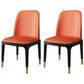 Industrial Wood Dining Side Chairs Armless Dining Chair (Set of 2/4/6) Orange 2 Piece Set Brass Gold Clearhalo ' kitchen&dining_furn' 'Dining Chairs' 'Dining Tables & Seating' 'dining_chair' 'furn' 'furn_dining_chair' 'Furniture' 'furniture_dining_chair' 'Kitchen & Dining Furniture' 'kitchen' 3483272