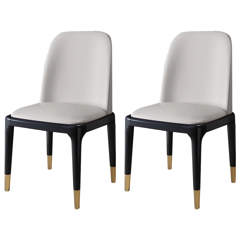 Industrial Wood Dining Side Chairs Armless Dining Chair (Set of 2/4/6) White 2 Piece Set Brass Gold Clearhalo ' kitchen&dining_furn' 'Dining Chairs' 'Dining Tables & Seating' 'dining_chair' 'furn' 'furn_dining_chair' 'Furniture' 'furniture_dining_chair' 'Kitchen & Dining Furniture' 'kitchen' 3483275