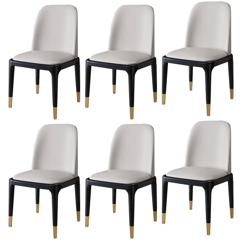 Industrial Wood Dining Side Chairs Armless Dining Chair (Set of 2/4/6) White 6 Piece Set Brass Gold Clearhalo ' kitchen&dining_furn' 'Dining Chairs' 'Dining Tables & Seating' 'dining_chair' 'furn' 'furn_dining_chair' 'Furniture' 'furniture_dining_chair' 'Kitchen & Dining Furniture' 'kitchen' 3483277