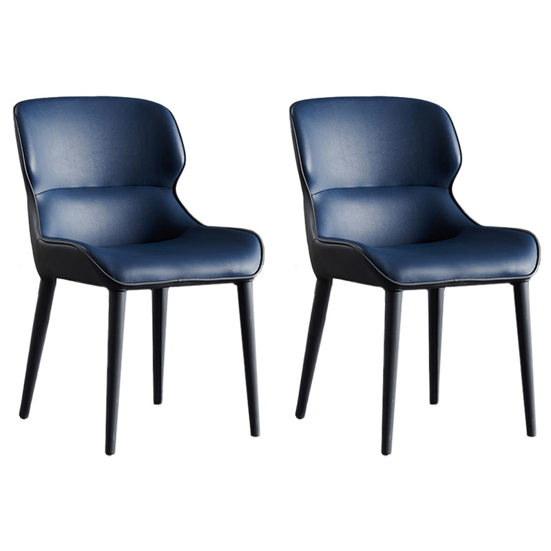 Contemporary Style Dining Chair Sponge Upholstered Side Chair for Home Blue 2 Piece Set Clearhalo ' kitchen&dining_furn' 'Dining Chairs' 'Dining Tables & Seating' 'dining_chair' 'furn' 'furn_dining_chair' 'Furniture' 'furniture_dining_chair' 'Kitchen & Dining Furniture' 'kitchen' 3483287