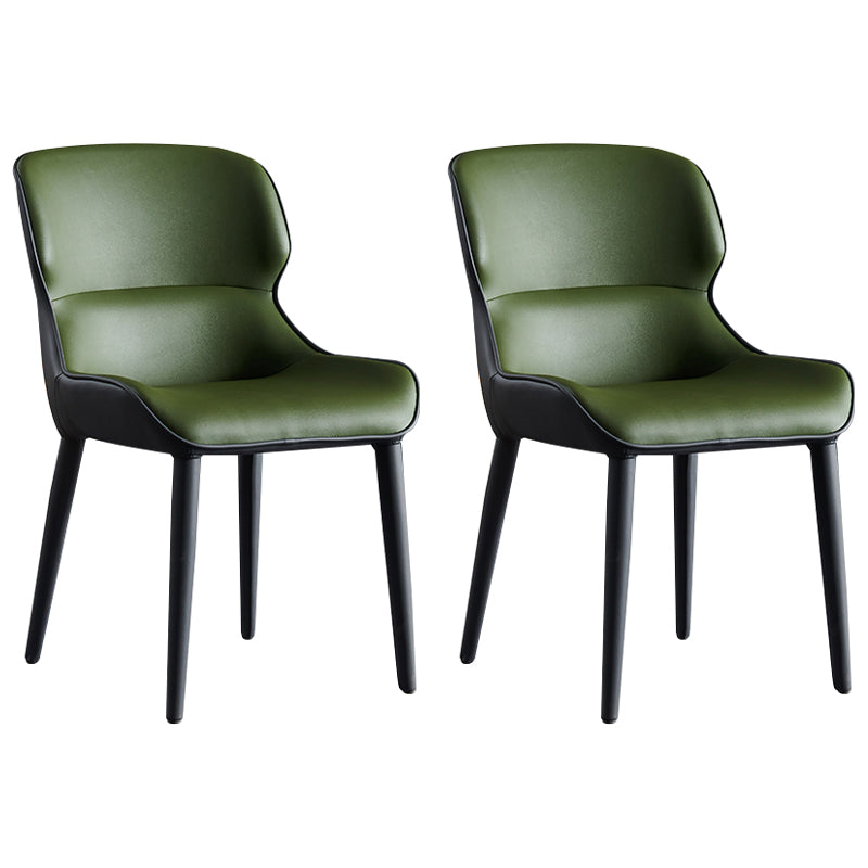 Contemporary Style Dining Chair Sponge Upholstered Side Chair for Home Army Green 2 Piece Set Clearhalo ' kitchen&dining_furn' 'Dining Chairs' 'Dining Tables & Seating' 'dining_chair' 'furn' 'furn_dining_chair' 'Furniture' 'furniture_dining_chair' 'Kitchen & Dining Furniture' 'kitchen' 3483299
