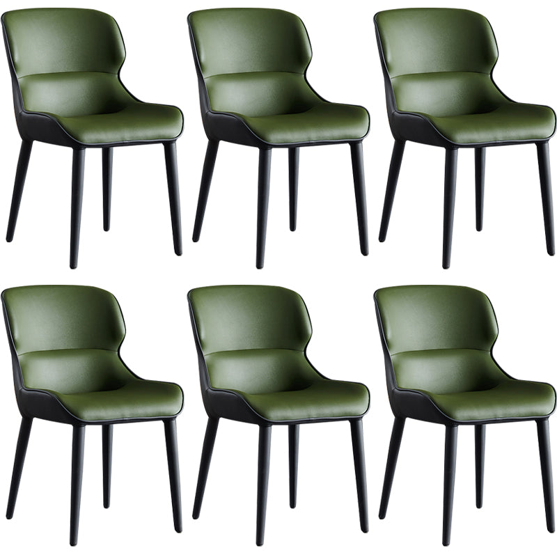 Contemporary Style Dining Chair Sponge Upholstered Side Chair for Home Army Green 6 Piece Set Clearhalo ' kitchen&dining_furn' 'Dining Chairs' 'Dining Tables & Seating' 'dining_chair' 'furn' 'furn_dining_chair' 'Furniture' 'furniture_dining_chair' 'Kitchen & Dining Furniture' 'kitchen' 3483304