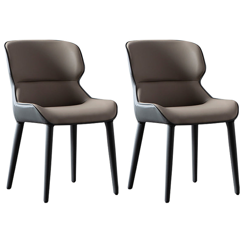 Contemporary Style Dining Chair Sponge Upholstered Side Chair for Home Grey 2 Piece Set Clearhalo ' kitchen&dining_furn' 'Dining Chairs' 'Dining Tables & Seating' 'dining_chair' 'furn' 'furn_dining_chair' 'Furniture' 'furniture_dining_chair' 'Kitchen & Dining Furniture' 'kitchen' 3483305