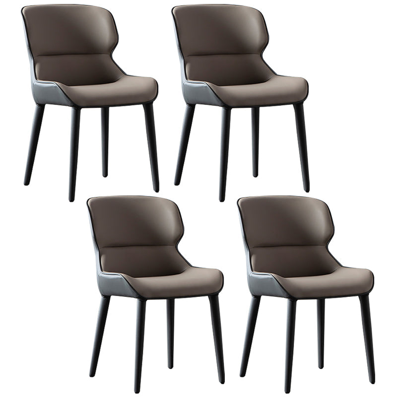Contemporary Style Dining Chair Sponge Upholstered Side Chair for Home Grey 4 Piece Set Clearhalo ' kitchen&dining_furn' 'Dining Chairs' 'Dining Tables & Seating' 'dining_chair' 'furn' 'furn_dining_chair' 'Furniture' 'furniture_dining_chair' 'Kitchen & Dining Furniture' 'kitchen' 3483306