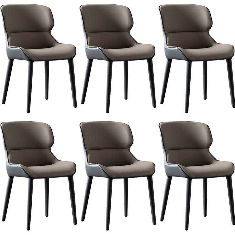 Contemporary Style Dining Chair Sponge Upholstered Side Chair for Home Grey 6 Piece Set Clearhalo ' kitchen&dining_furn' 'Dining Chairs' 'Dining Tables & Seating' 'dining_chair' 'furn' 'furn_dining_chair' 'Furniture' 'furniture_dining_chair' 'Kitchen & Dining Furniture' 'kitchen' 3483307