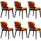 Contemporary Style Dining Chair Sponge Upholstered Side Chair for Home Orange 6 Piece Set Clearhalo ' kitchen&dining_furn' 'Dining Chairs' 'Dining Tables & Seating' 'dining_chair' 'furn' 'furn_dining_chair' 'Furniture' 'furniture_dining_chair' 'Kitchen & Dining Furniture' 'kitchen' 3483310