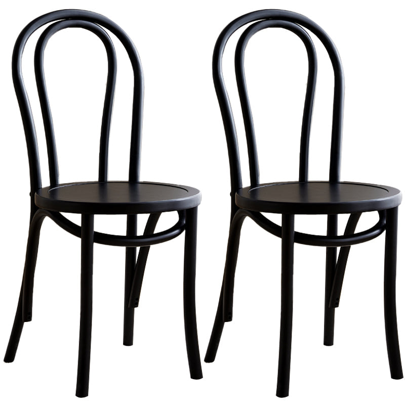 Modern Windsor Back Solid Wood Dining Side Chair Kitchen Dining Side Chair Black Wood 2 Piece Set Clearhalo ' kitchen&dining_furn' 'Dining Chairs' 'Dining Tables & Seating' 'dining_chair' 'furn' 'furn_dining_chair' 'Furniture' 'furniture_dining_chair' 'Kitchen & Dining Furniture' 'kitchen' 3483313