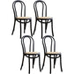 Modern Windsor Back Solid Wood Dining Side Chair Kitchen Dining Side Chair Black Wicker & Rattan 4 Piece Set Clearhalo ' kitchen&dining_furn' 'Dining Chairs' 'Dining Tables & Seating' 'dining_chair' 'furn' 'furn_dining_chair' 'Furniture' 'furniture_dining_chair' 'Kitchen & Dining Furniture' 'kitchen' 3483321