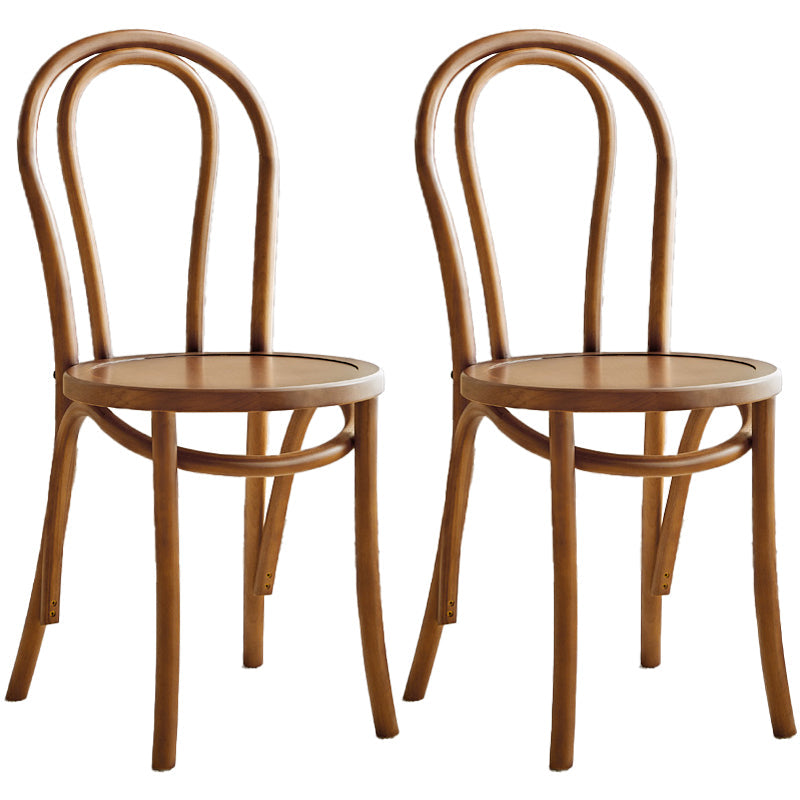 Modern Windsor Back Solid Wood Dining Side Chair Kitchen Dining Side Chair Brown Wood 2 Piece Set Clearhalo ' kitchen&dining_furn' 'Dining Chairs' 'Dining Tables & Seating' 'dining_chair' 'furn' 'furn_dining_chair' 'Furniture' 'furniture_dining_chair' 'Kitchen & Dining Furniture' 'kitchen' 3483333