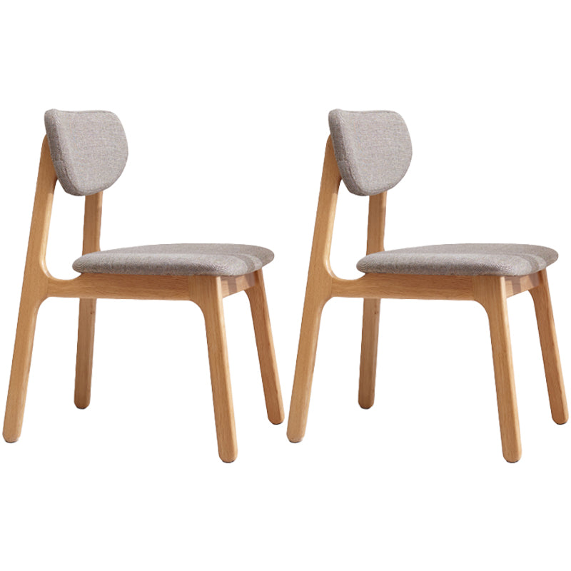 Solid Wood Scandinavian Dining Room Chair Matte Finish Open Back Dining Side Chair Grey 2 Piece Set Natural Wood Clearhalo ' kitchen&dining_furn' 'Dining Chairs' 'Dining Tables & Seating' 'dining_chair' 'furn' 'furn_dining_chair' 'Furniture' 'furniture_dining_chair' 'Kitchen & Dining Furniture' 'kitchen' 3483352