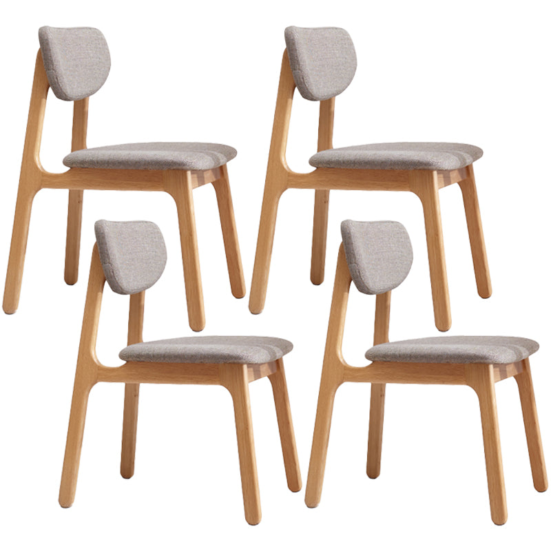 Solid Wood Scandinavian Dining Room Chair Matte Finish Open Back Dining Side Chair Grey 4 Piece Set Natural Wood Clearhalo ' kitchen&dining_furn' 'Dining Chairs' 'Dining Tables & Seating' 'dining_chair' 'furn' 'furn_dining_chair' 'Furniture' 'furniture_dining_chair' 'Kitchen & Dining Furniture' 'kitchen' 3483354