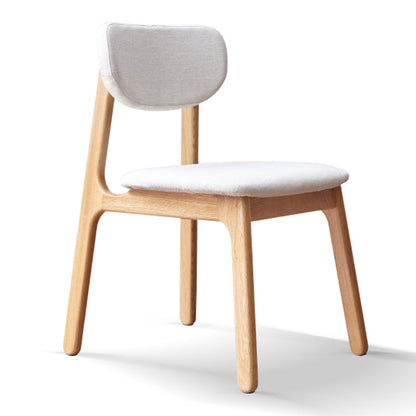 Solid Wood Scandinavian Dining Room Chair Matte Finish Open Back Dining Side Chair Off-White 1 Piece Natural Wood Clearhalo ' kitchen&dining_furn' 'Dining Chairs' 'Dining Tables & Seating' 'dining_chair' 'furn' 'furn_dining_chair' 'Furniture' 'furniture_dining_chair' 'Kitchen & Dining Furniture' 'kitchen' 3483357