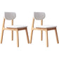 Solid Wood Scandinavian Dining Room Chair Matte Finish Open Back Dining Side Chair Off-White 2 Piece Set Natural Wood Clearhalo ' kitchen&dining_furn' 'Dining Chairs' 'Dining Tables & Seating' 'dining_chair' 'furn' 'furn_dining_chair' 'Furniture' 'furniture_dining_chair' 'Kitchen & Dining Furniture' 'kitchen' 3483358