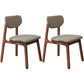 Solid Wood Scandinavian Dining Room Chair Matte Finish Open Back Dining Side Chair Grey 2 Piece Set Walnut Clearhalo ' kitchen&dining_furn' 'Dining Chairs' 'Dining Tables & Seating' 'dining_chair' 'furn' 'furn_dining_chair' 'Furniture' 'furniture_dining_chair' 'Kitchen & Dining Furniture' 'kitchen' 3483365