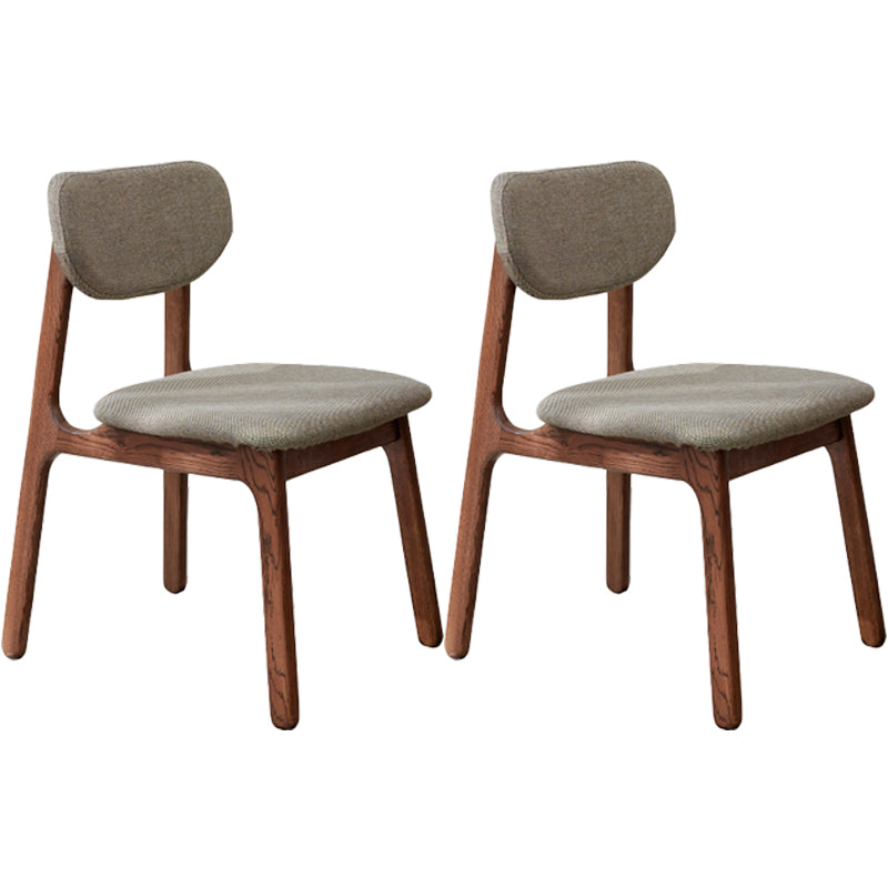 Solid Wood Scandinavian Dining Room Chair Matte Finish Open Back Dining Side Chair Grey 2 Piece Set Walnut Clearhalo ' kitchen&dining_furn' 'Dining Chairs' 'Dining Tables & Seating' 'dining_chair' 'furn' 'furn_dining_chair' 'Furniture' 'furniture_dining_chair' 'Kitchen & Dining Furniture' 'kitchen' 3483365