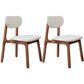 Solid Wood Scandinavian Dining Room Chair Matte Finish Open Back Dining Side Chair Off-White 2 Piece Set Walnut Clearhalo ' kitchen&dining_furn' 'Dining Chairs' 'Dining Tables & Seating' 'dining_chair' 'furn' 'furn_dining_chair' 'Furniture' 'furniture_dining_chair' 'Kitchen & Dining Furniture' 'kitchen' 3483369