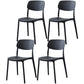 Plastic Side Chair Contemporary Multicolor Open Back Side Chair for Dining Room Black 4 Piece Set Clearhalo ' kitchen&dining_furn' 'Dining Chairs' 'Dining Tables & Seating' 'dining_chair' 'furn' 'furn_dining_chair' 'Furniture' 'furniture_dining_chair' 'Kitchen & Dining Furniture' 'kitchen' 3483375