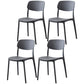 Plastic Side Chair Contemporary Multicolor Open Back Side Chair for Dining Room Grey 4 Piece Set Clearhalo ' kitchen&dining_furn' 'Dining Chairs' 'Dining Tables & Seating' 'dining_chair' 'furn' 'furn_dining_chair' 'Furniture' 'furniture_dining_chair' 'Kitchen & Dining Furniture' 'kitchen' 3483379